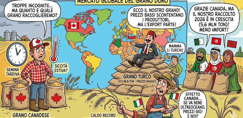 Raccolto grano duro mondiale